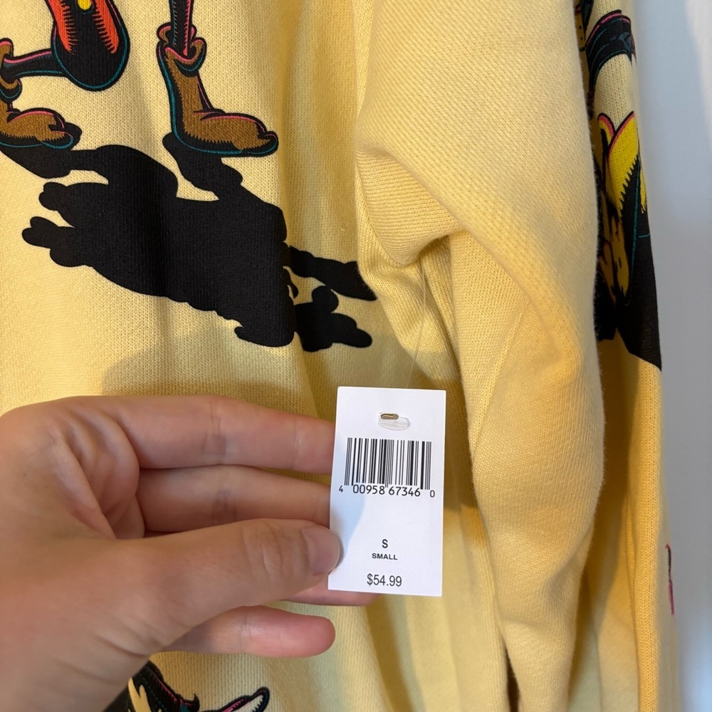 Disney Parks Store Mickey Mouse & Friends Halloween Pullover Sweatshirt Yellow S - Picture 5 of 9